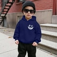 thumbnail image 5 of SonxaHe Little Boy's Hoodie Fleece Cartoon Graphic Hooded Top with Pocket Streetwear Sports Active Hoodie for Kids Blue,Size 7-8, 5 of 8