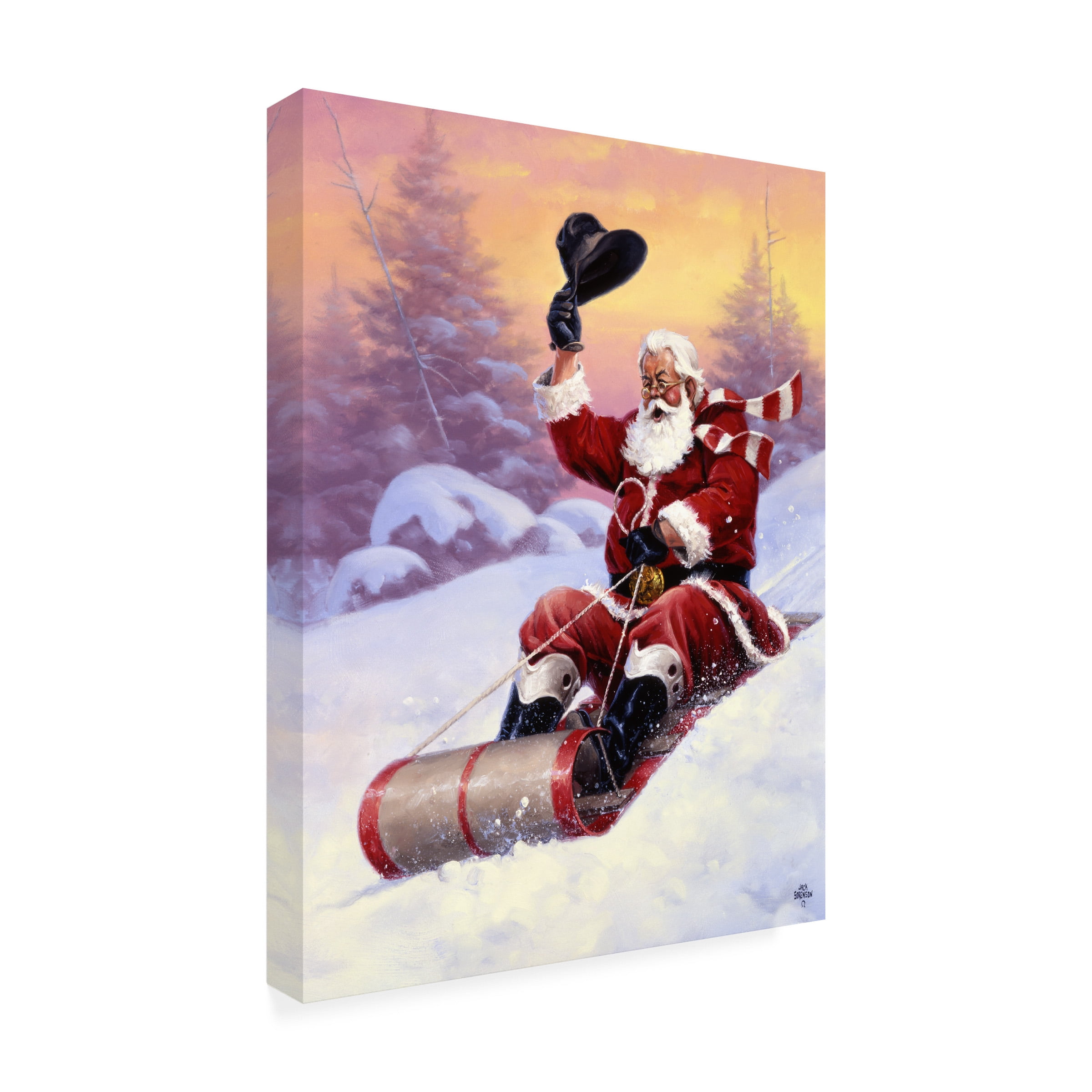Jack Sorenson 'Here Comes Santa' Canvas Art