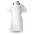 thumbnail image 4 of Mouse Apron, Layout of Repetitive Rodents and Mini Hearts in a Hand Drawn Doodle Like Style, Unisex Kitchen Bib with Adjustable Neck for Cooking Gardening, Adult Size, Dimgray and White, by Ambesonne, 4 of 4
