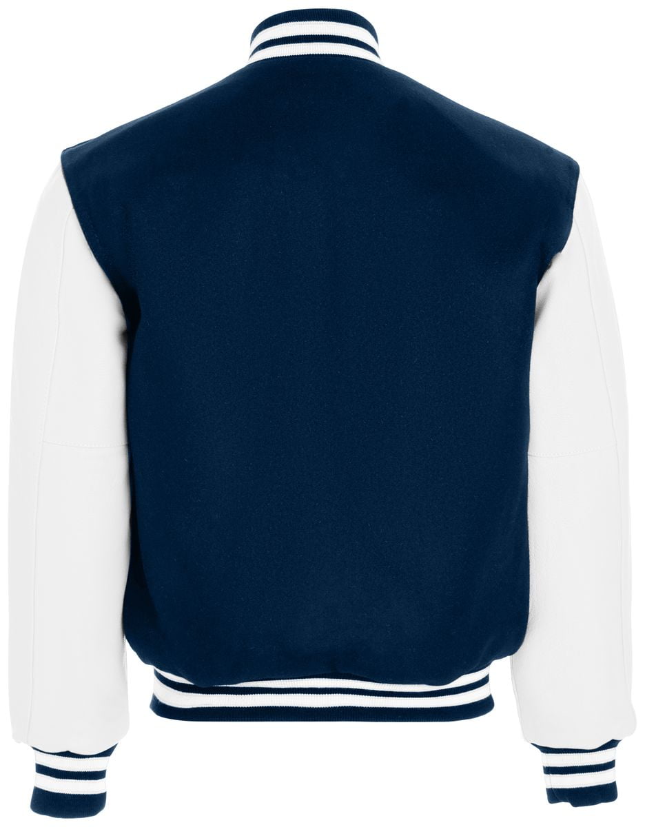 Holloway 224183.F31.XL Varsity Jacket, Dark Navy & White