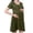 Army Green, variant on Women's Postpartum Nursing Dress Summer Short Sleeve Patchwork Maternity Breastfeeding Knee Length Dress Casual Pregnancy Clothes Soft Stretchy Mama Wear for Daily Home