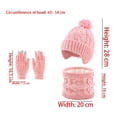 thumbnail image 3 of Kids Winter Hat Gloves Scarf Set,Girls Toddler Children Hats Beanie with Pom Knit Neck Warmer Gaiter Mittens Fleece Lined Set, 3 of 6
