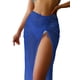 thumbnail image 3 of VISgogo - Falda de playa informal para mujer, de longitud media, a la moda, de color sólido, con cordón y abertura VISgogo moda, 3 of 10