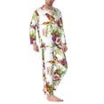 thumbnail image 3 of Bingfone Men'S Pajama Set 2 Piece Loungewear Pjs, Long Sleeve With Pajama Pants-Birds And Flowers, 3 of 9