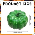 thumbnail image 2 of Green Artificial Pumpkins, Harvest Decor Foam Pumpkin, Imitation Fake Pumpkin, Artificial Pumpkin Decor, Thanksgiving Halloween Pumpkin Props, Realistic Faux Pumpkins for Fall Decor,Green, 2 of 6