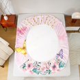 thumbnail image 5 of Homewish Kawaii Butterfly Animal Full Size Sheets, Girly Pink Watercolor Bed Sheets, Gold Sequin Print Sheet Sets, Super Cozy Room Decor, 4 Pieces, 5 of 7