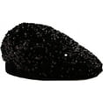 thumbnail image 2 of Bling Beret Hats for Women Sequin Paris Artist Cap Fashionable Ladies Sparkle Shining French Style Beanie Beret, 2 of 5