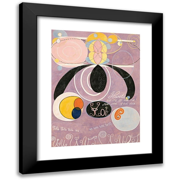 Hilma af Klint 11x14 Black Modern Framed Museum Art Print Titled - The Ten Largest, No. 6 (1907)