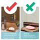 thumbnail image 2 of 3X Jabonera con DiseñO de Cascada Inclinada, Jabonera de Madera de Teca, Ahorrador de JabóN para Ducha, BañO, , Cocina, 2 of 5