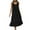 Black, variant on New Summer Plus Size Dresses for Women 2024 Fashion Solid V-neck Ruffled Dress
