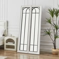 thumbnail image 5 of Full Length Mirror Wood Large Rustic Rectangular Full Body Mirror Standing the Wall, Floor Mirror for Bedroom Living Room, 69"x32", 5 of 6