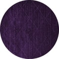 thumbnail image 1 of Ahgly Company Indoor Round Solid Purple Modern Area Rugs, 3' Round, 1 of 4