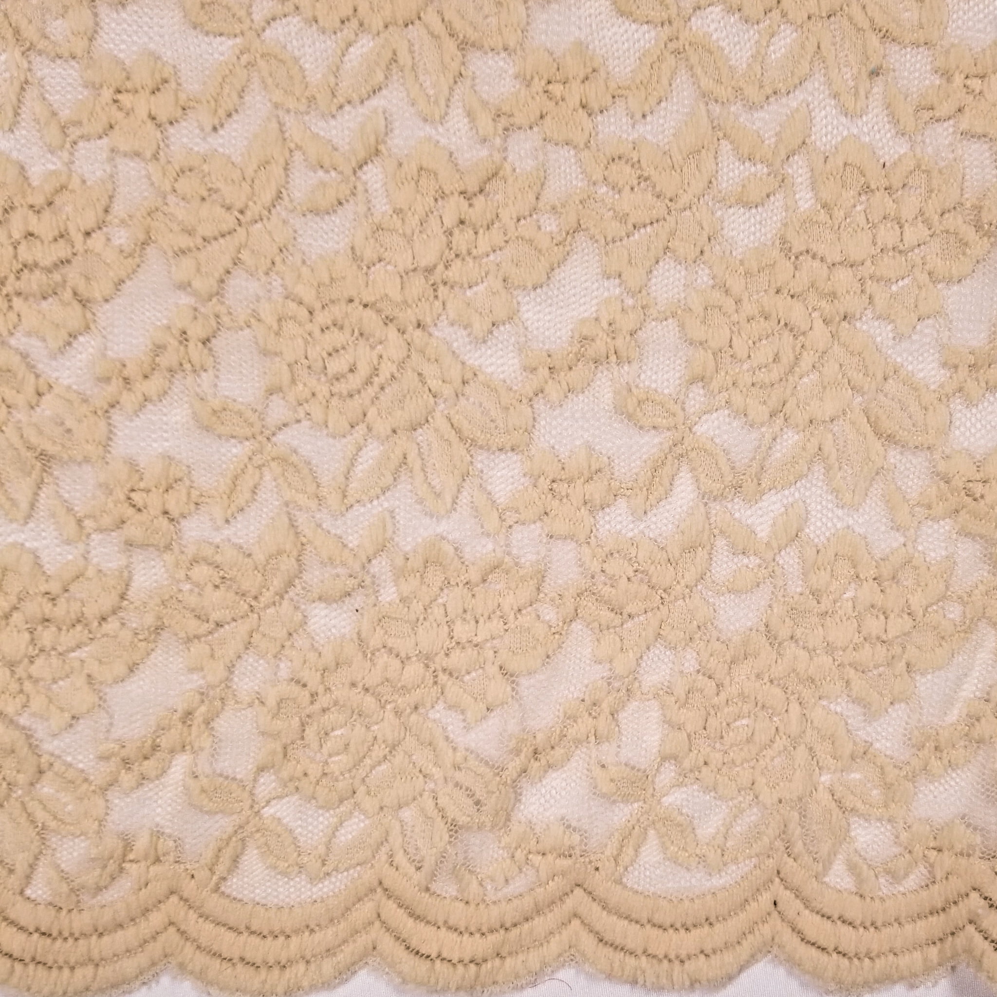 scalloped lace fabric by the yard