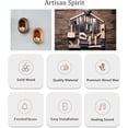 thumbnail image 4 of Feylona Door Chime, Walnut & Brass, Aura Series, Home Decor & Housewarming, Rustic Style, Hanging Mount, 4 of 5