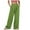 Green, variant on Charella Linen Pants for Women Wid Leg Elastic Waist Casual Solid Trousers with Pockets Lightweight Pants (XL, Yellow)