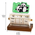 thumbnail image 7 of Panda Wheel Perpetual Calendar Wooden Perpetual Calendar Office Desktop Reminder Mini Cartoon Ornament, 7 of 7