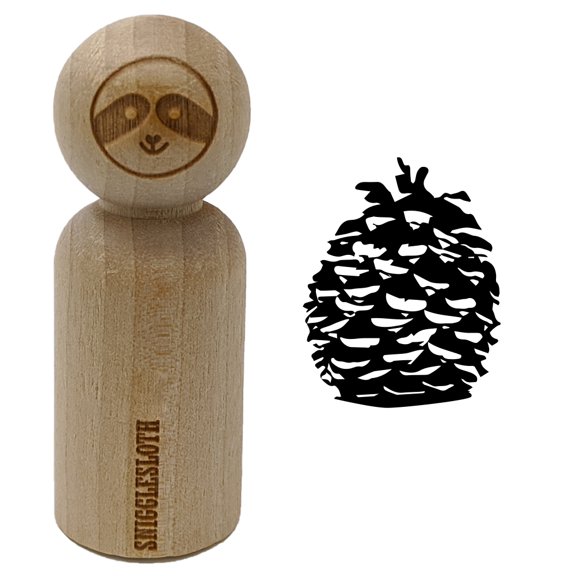 Pinecone Sketch Rubber Stamp for Scrapbooking Crafting Stamping - Small 3/4 Inch