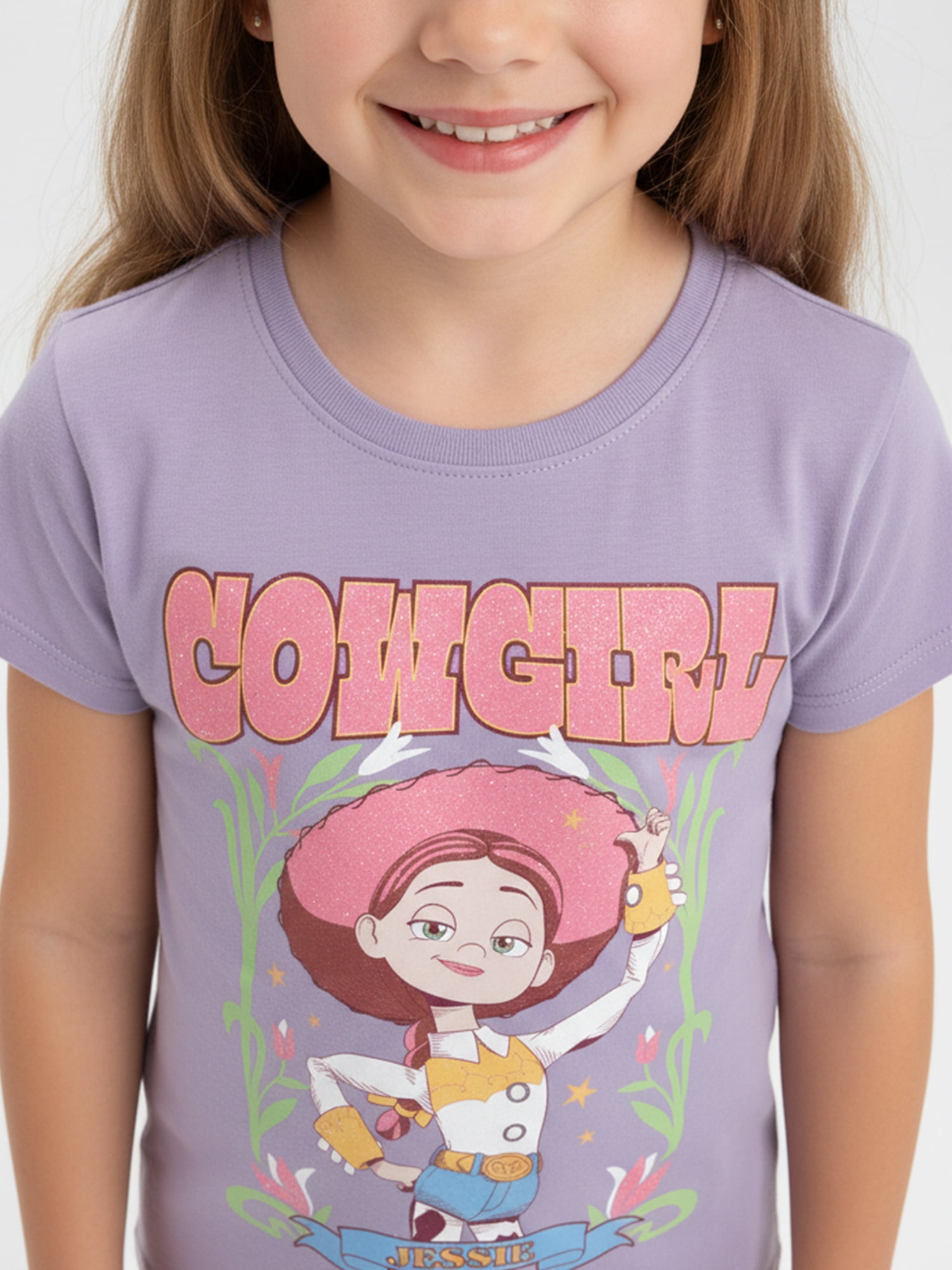 Toy Story, Girls' Short Sleeve T-Shirt, Cowgirl Hat, Sizes 4-18