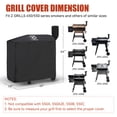 thumbnail image 2 of Z GRILLS Pellet Grill Cover 49 Inch Upgraded 600D Polyester Fabric, Heavy Duty, Waterproof, Weather Resistant Full Length Grill Cover for 450 Series, 550B2/550B4 Smoker, 2 of 8