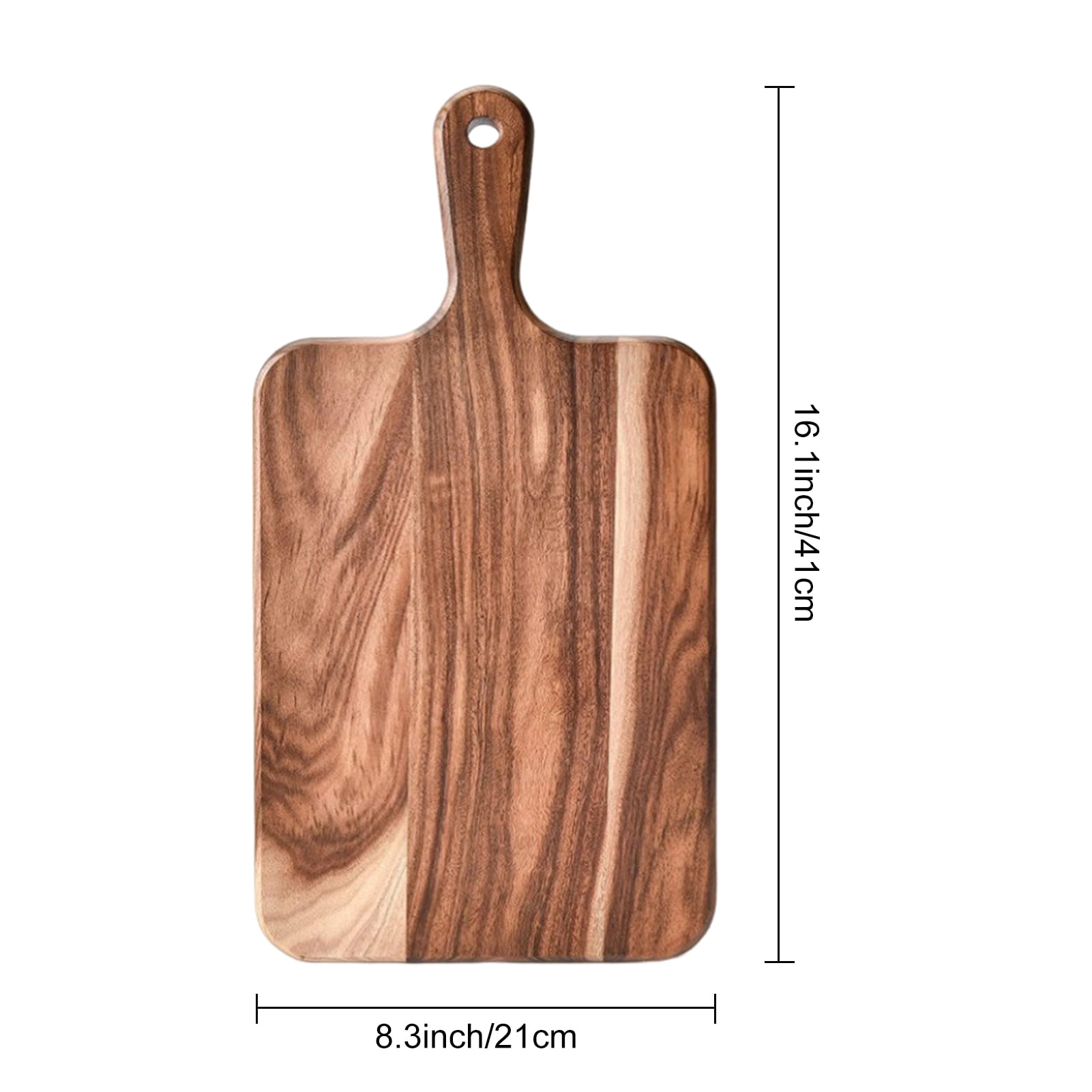 Homelife Wood Cutting Board with Handle Heavy-Duty Wooden Charcuterie Chopping Board for Meat Cheese Vegetables Bread Versatile Kitchen Serving Board