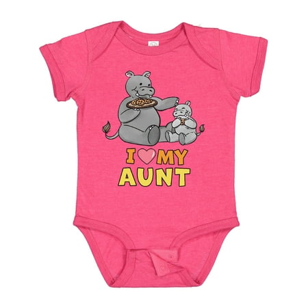 

Inktastic I Love My Aunt Hippos Gift Baby Boy or Baby Girl Bodysuit