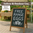 thumbnail image 4 of Ilyapa Wooden Sandwich Board Signs Outdoor A Frame Chalkboard Sign with Eraser & Chalk - Magnetic Sidewalk Sign 20x40 - Chalkboard Easel for Restaurant, Business or Wedding, 4 of 9