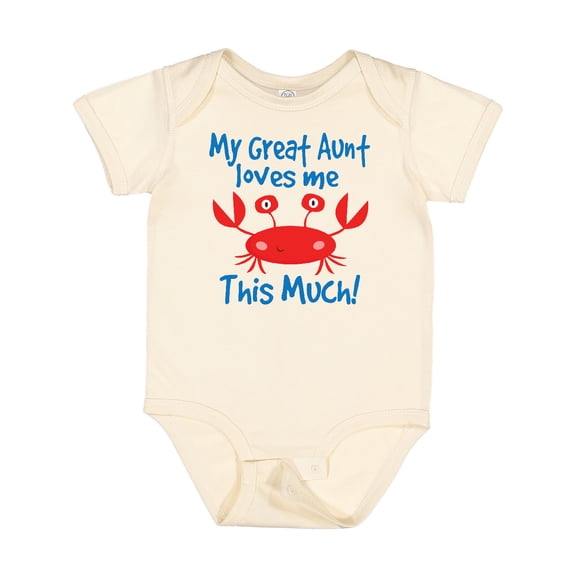 Inktastic My Great Aunt Loves Me Grand Niece Crab Boys or Girls Baby Bodysuit