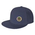 thumbnail image 1 of DouZhe Flat Brim Cap Snapback Hat, Mexico Style Snake Head Animals Prints Adjustable Blue Adult Baseball Cap, 1 of 6