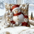 thumbnail image 4 of Winter Christmas Snowhouse Pillow Cover, Santa Claus Snowman Pattern Pillow case, Xmas Tree Elk Reindeer Sofa Cushion Case Christmas New Year Couch Bed Decor, 4 of 6