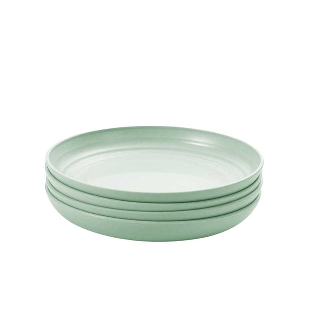 Greeniant Paquete de 4 platos de plástico para comida, para cena, Bar de Hotel, vajilla de cocina, vajilla para interiores y exteriores, Kits de desorden para acampar Verde Greeniant OD027972-01