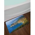 thumbnail image 2 of Big Sur Bath Mat, Photo of an Aerial Vista Scene of California Coast High Mountains, Plush Bathroom Decor Mat with Non Slip Backing, 29.5" X 17.5", Sea Blue and Multicolor, by Ambesonne, 2 of 2
