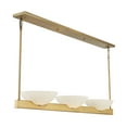 thumbnail image 4 of Fallon 3-Light Linear Chandelier in Warm Brass, 4 of 6