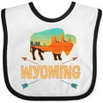 thumbnail image 3 of Inktastic Wyoming Vacation Buffalo Silhouette Boys or Girls Baby Bib, 3 of 4