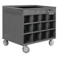 thumbnail image 3 of Durham 662-95 18 Gauge Lockable 2 Sided Cart with 12 Open Bins & 12 Drawers & All Lips Up, Gray - 34 x 24 x 34 in., 3 of 6