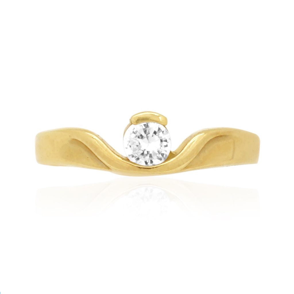 Size 11 Bonyak Jewelry 14k Two-Tone Flower Toe Ring in 14k Yellow Gold