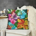 thumbnail image 2 of SHANXI Printed Colourful Flower Patterns Throw Pillow Covers Square Throw Pillow Decorative Super Soft  for Sofa Couch Bed  22x22in, 2 of 5