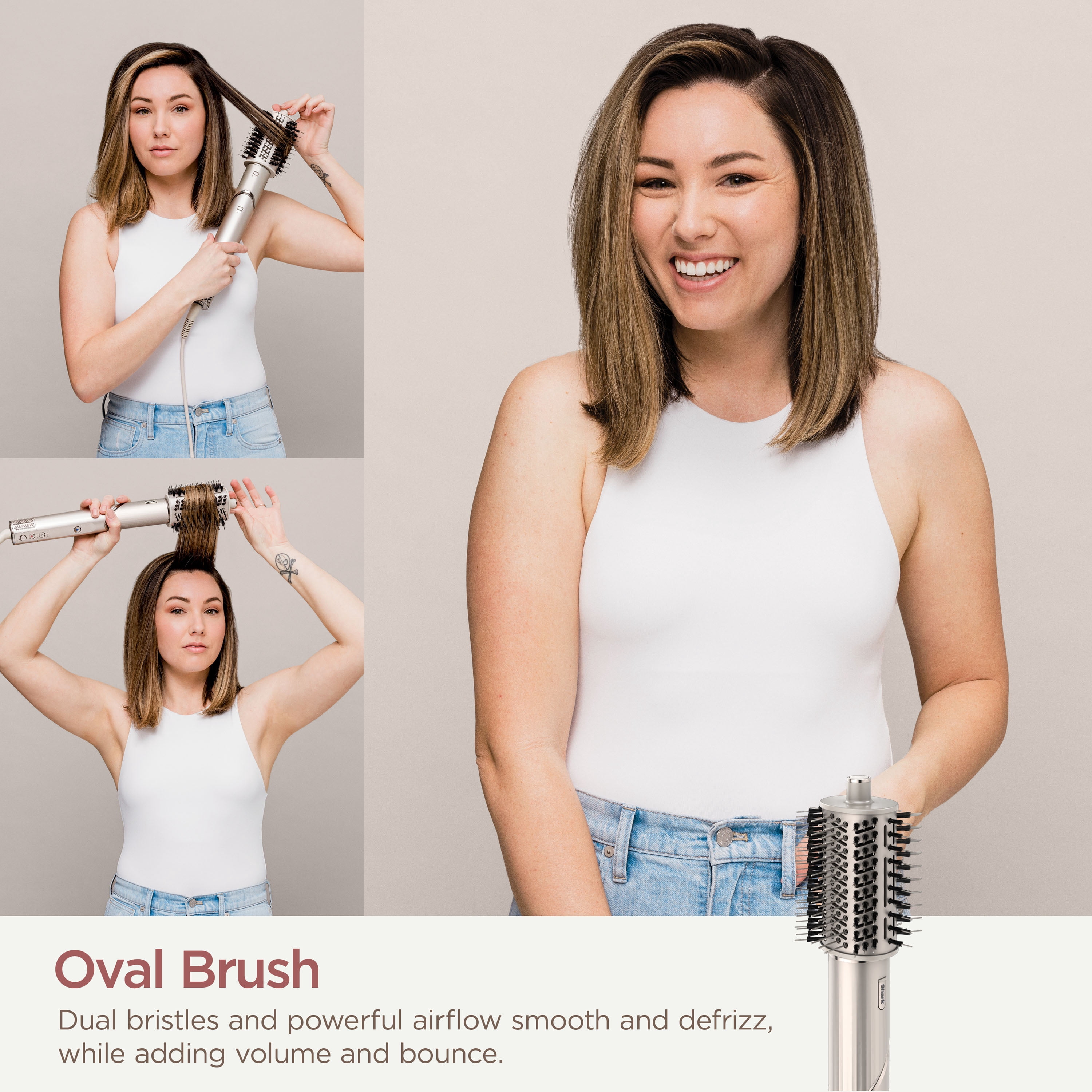Restored Shark FlexStyle Air Styling & Drying System, Powerful Hair Blow Dryer & Multi-Styler with Auto-Wrap Curlers, Curl-Defining Diffuser, Stone HD435REF (Refurbished)