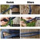 thumbnail image 4 of Hamaca de camping portátil doble y Hamacas individuales con 2 correas para árboles, hamacas de paracaídas para senderismo, viajes, color negro, 4 of 5