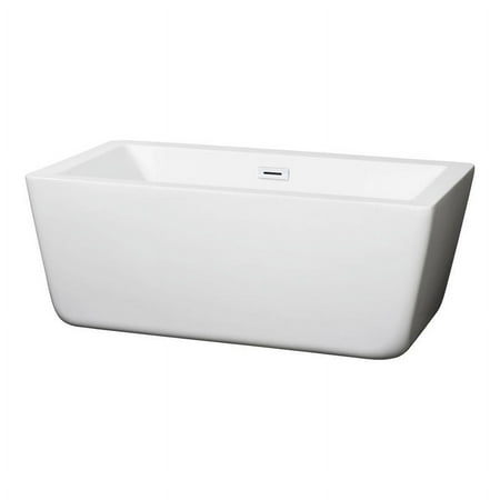 UPC: 0810023766667 | Wyndham Collection Laura 58.75 Acrylic Freestanding Bathtub in Shiny White