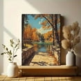 thumbnail image 6 of Autumn Waterfall Landscape Canvas Print/Wall Art， Suitable for Living Room， Bedroom， Office， Bathroom， and Hallway Decoration., 6 of 8
