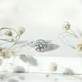 thumbnail image 4 of Rosec Jewels Lab Created Diamond Ring - Bezel Set Engagement Ring 2 Carat (8 mm, EF-VS Quality), 925 Sterling Silver, US 4.00, 4 of 9