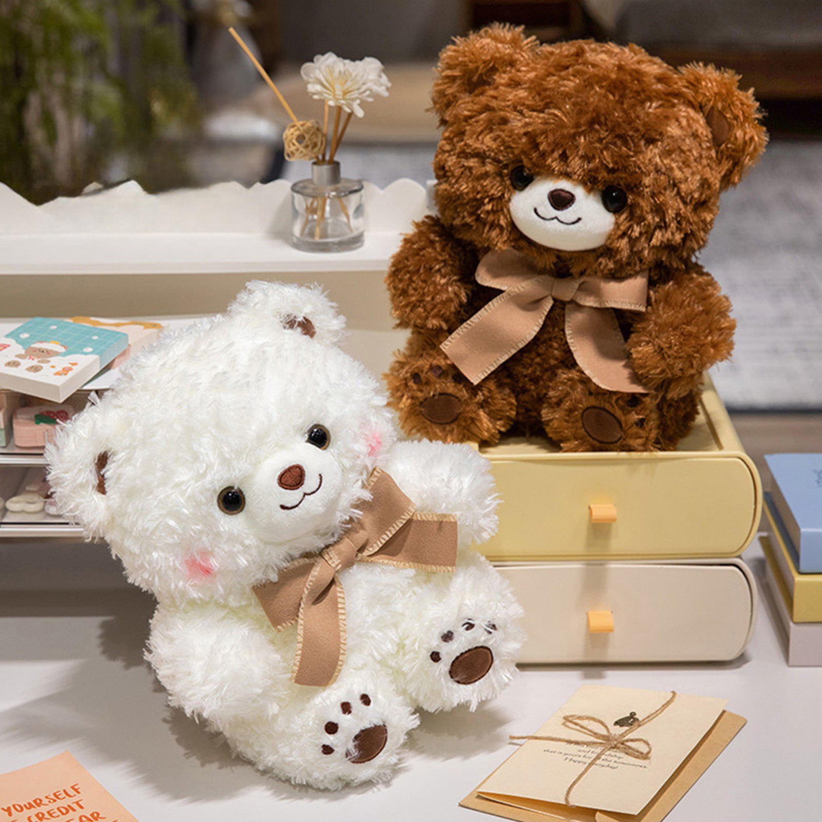 Kids Toys under $5 Fufafayo Teddy Bear Stuffed Animals, Brown Soft