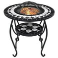 thumbnail image 3 of vidaXL Mosaic Fire Pit Table Black and White 26.8" Ceramic, 3 of 9