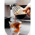 thumbnail image 4 of Espresso cups 180 ml, espresso accessories, espresso cup, espresso glass with V-shaped opening, ribbed milk frothing jug, glass measuring cup, 4 of 4