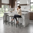 thumbnail image 5 of Furnibear Set of 4 Bar Stool Set 26 Inch Bar Chair with Metal Legs and Footrest, Gray, 5 of 8