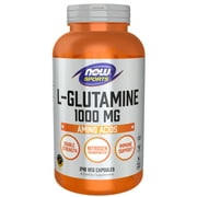 NOW Sports Nutrition, L-Glutamine, Double Strength 1,000 mg, Amino Acid, 240 Veg Capsules