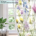 thumbnail image 3 of 2 Panels Set Blackout Curtains Thermal Insulated Sun Protection Room Darkening Drapes for Bedroom Colorful Watercolor Wildflowers, 3 of 6