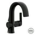 thumbnail image 3 of Moen S6910ew Doux 1.2 GPM Single Hole Bathroom Faucet - Black, 3 of 6