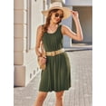 thumbnail image 3 of Ekouaer Sexy Night Gowns with Pockets for Woman Nightshirt Pleated Sleepshirt Sleeveless Sleepwear Soft Tank O Neck Lingerie, 3 of 6