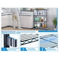 thumbnail image 7 of 4 Tier Shelf Organizer for Kitchen, 1400lbs Capacity Height Adjustable Wire Shelving Unit Rack 35.6Lx14Wx61.8H Metal Bathroom Storage Shelves for Bedroom Laundry Room Metal Shelves with Wheels, 7 of 7